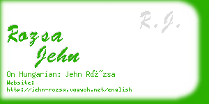 rozsa jehn business card